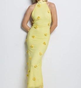 Vestido Tul con Flores en Relieve