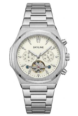 Reloj Acero Skyline Octogonal