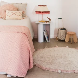 Alfombra lavable Bubbly – Nude y rosa