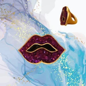 Anillo Kiss Me purple