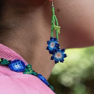 Aretes y Pulsera Arte Huichol
