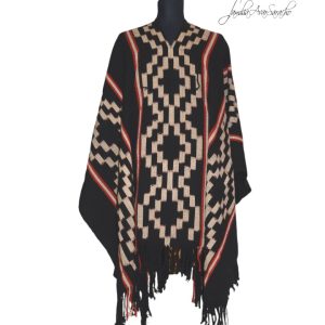 PONCHO ATADO A141 – UN PAÑO TRAMA FINA, URDIMBRE FINA – SOLO POR PEDIDO