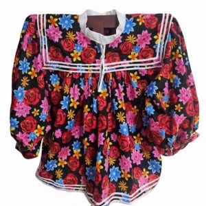 Blusa de Flores Rojas y Rosas