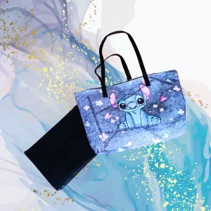 Bolso antelina Stitch estampado vaquero