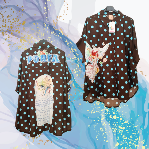 Camisa curvy lunares ángel