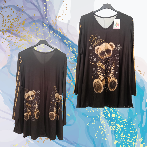 Camiseta Curvy Manga Larga Osito - Imagen 2