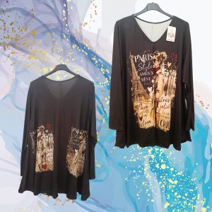 Camiseta Curvy Manga Larga París
