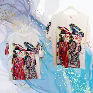 Camiseta Moda perlitas brilli