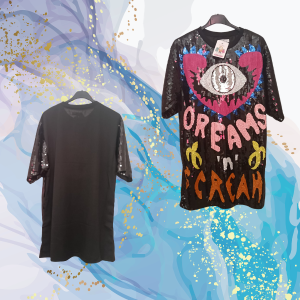 Camiseta ojo brilli negra