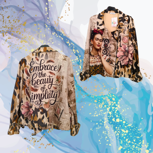 Cazadora biker antelina Frida Animal Print