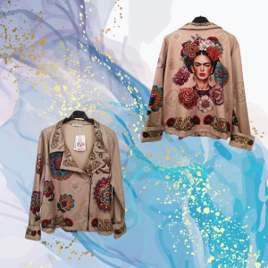 Cazadora biker antelina Frida Mandala