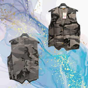 Chaleco vaquero camuflaje gris