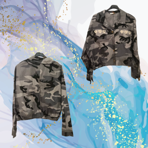 Chaqueta vaquera camuflaje gris