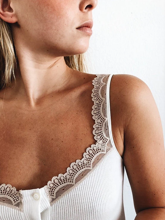 Camisón Maternity Tirante Blonda Canalé BLANCO - Imagen 6