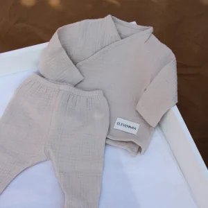 Conjunto Camisa Cruzada + Polainas Gasa Sand