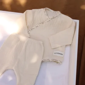 Conjunto Camisa Cruzada Gasa Cruda + Polainas Gasa Cruda