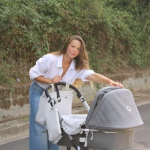Vestidura Cochecito Dolby Gris + Gasa Cruda Reversible