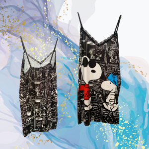 Lencera Snoopy Black tirantes ajustables
