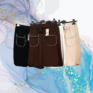 Pantalón corto tachas algodón