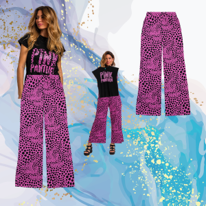 Pantalón flare elástico Pink Panther Lolina