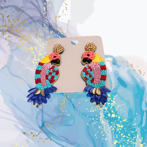 Pendientes lentejuelas loro