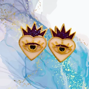 Pendientes Mira Reina blancos