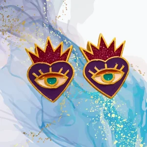 Pendientes Mira Reina morados