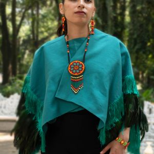 Rebozo de Plumas Verde