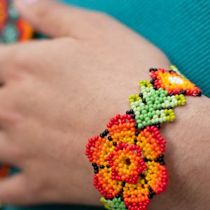 Pulsera Flor Arte Huichol