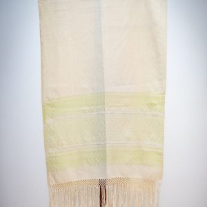 Tradicional Rebozo Oaxaqueño en Tono Dorado