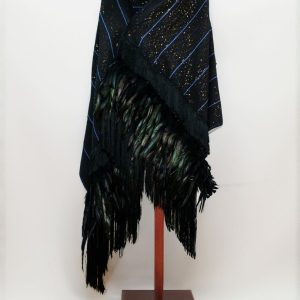 Rebozo de Plumas Negro