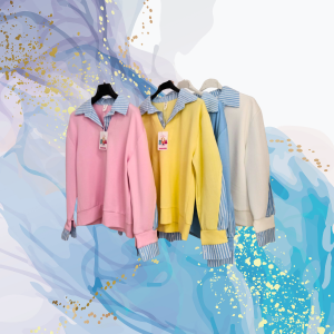 Sudadera cuello camisa talla única