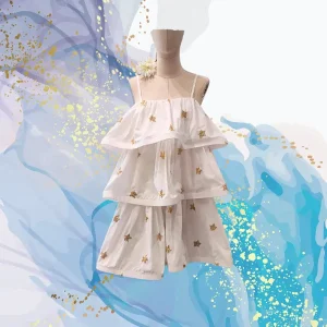 Vestido estrellas de lentejuelas algodón