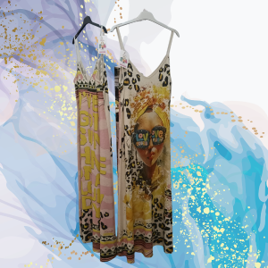 Vestido lurex talla única Animal Print
