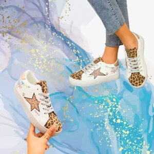 Zapatillas animal print estrella
